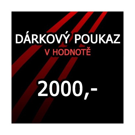 Dárkový poukaz v hodnotě 2000 Kč